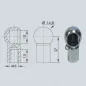 Cage à rotule diamètre 10 (chape M6-Acier-37mm) Cage à rotule diamètre 10 (chape M6-Acier-37mm)