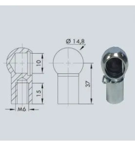 Adaptateur de fixation pour vérin à gaz de voiture