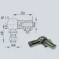 Cage à rotule avec rotule diamètre boule 13mm, rotule M8 (chape M6-Acier-30mm) Cage à rotule avec rotule diamètre boule 13mm, rotule M8 (chape M6-Acier-30mm)
