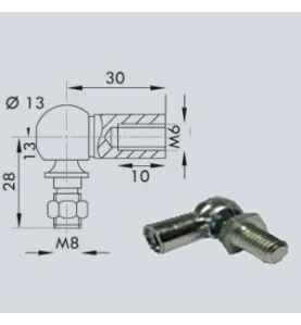 Adaptateur de fixation pour vérin à gaz vertical