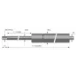 Verin à compression inox chapes filetées diam10 - filetage M8 c200 - l455 - f1000