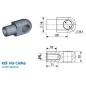 Chape à œil diamètre 8.1 mm (chape M6-Acier-20mm)