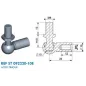 Cage à rotule avec rotule diamètre boule 10mm, rotule M8 (chape M6-Acier-25mm) Cage à rotule avec rotule diamètre boule 10mm, rotule M8 (chape M6-Acier-25mm)