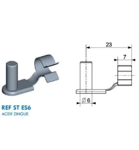 Adaptateur de montage pour vérin à gaz de 60 kg