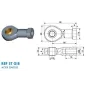 Chape à œil oscillante Diamètre 8mm (chape M8-acier-36mm)
