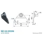 Support type platine triangle pour cage à rotule  - 10mm
