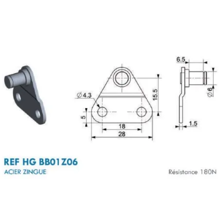 Goujon à Rotule Pour Hayon Peugeot 408X 5008 - Référence OEM 9811552380, Métal Robuste, Remplacement Facile