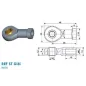Chape à œil oscillante Diamètre 8mm (chape M8-inox-36mm) Chape à œil oscillante Diamètre 8mm (chape M8-inox-36mm)