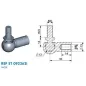 Cage à rotule avec rotule diamètre 13 (chape M8-inox-30mm)