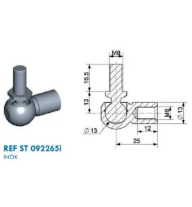 Accessoire de vérin à gaz pour installation facile