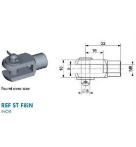 Accessoire pour vérin à gaz compact 60N: Installation facile