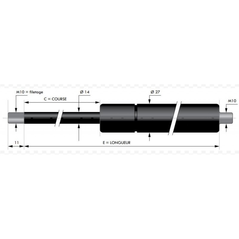 VERIN DE HAYON Accessoires d'automobile de tige de support