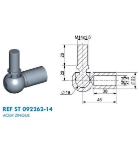 Adaptateur pour vérin à gaz de chaise de bureau