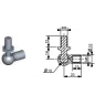 Cage à rotule avec rotule diamètre 10 (chape M8-Acier-20mm) Cage à rotule avec rotule diamètre 10 (chape M8-Acier-20mm)