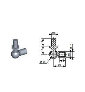 Accessoire de vérin à gaz pour ouverture facilitée