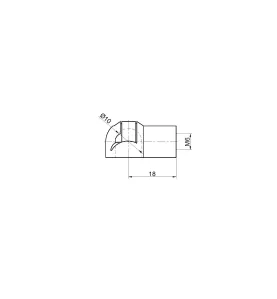 Cage à rotule diamètre 10 (chape M6-Acier-18mm)
