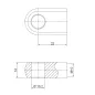 Chape à œil diamètre 10.1 (chape M10-Acier-22mm) Chape à œil diamètre 10.1 (chape M10-Acier-22mm)