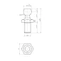 Rotule diamètre 10 (M8-Acier-25mm) Rotule diamètre 10 (M8-Acier-25mm)