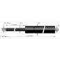 Vérin à gaz compression chapes filetées diam14 - filetage M8 c225 - l505 - f850
