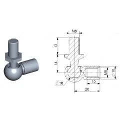 Accessoire de vérin à gaz pour ouverture facilitée