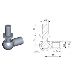 Accessoire de vérin à gaz pour ouverture facilitée