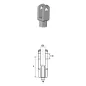 Fourche filetage M8, Diamètre axe 10mm Fourche filetage M8, Diamètre axe 10mm